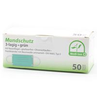 MEDI-INN Mundschutz m.Bändern grün