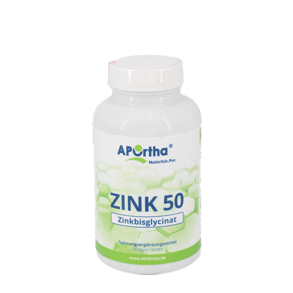 APORTHA Zink 50 Zinkbisglycinat vegan Tabletten